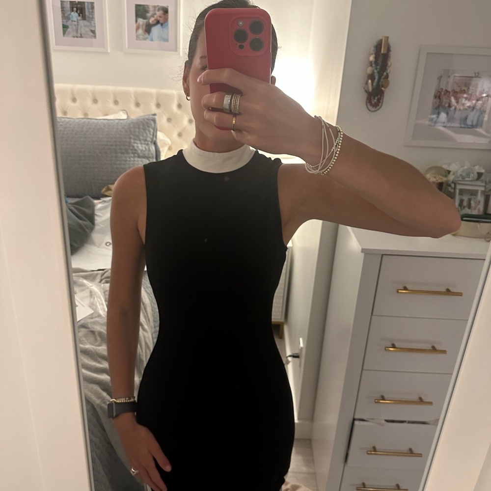 STAUD Black and White Sleeveless Maxi Dress - Picture 6 of 6